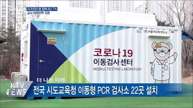 자가진단 앱 참여율 83.7%···교사 대체인력 지원