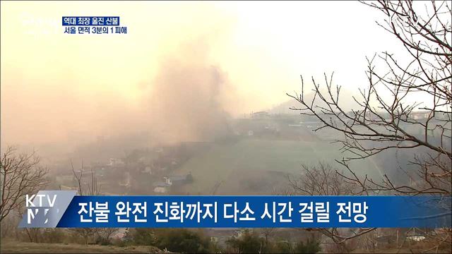 울진 산불 열흘 만에 진화···서울 면적 3분의 1 피해