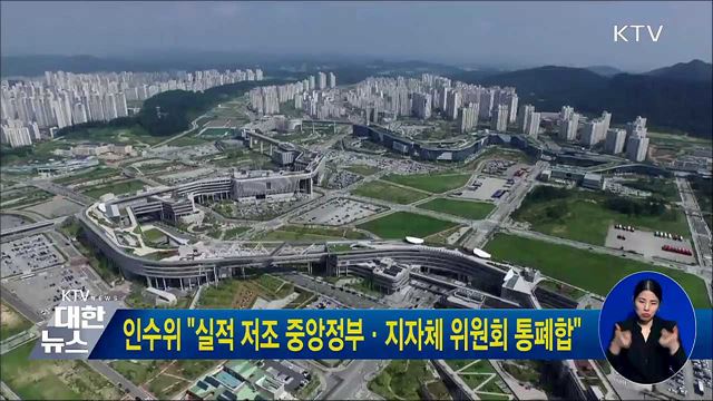 인수위 "실적 저조 중앙정부·지자체 위원회 통폐합"