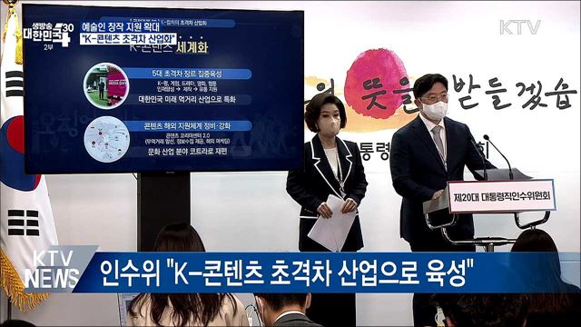 예술인 창작 지원 확대···"K-콘텐츠 초격차 산업화"