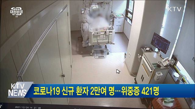 코로나19 신규 환자 2만여 명···위중증 421명