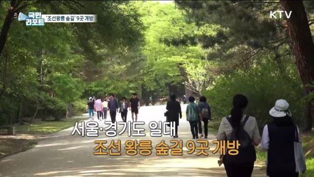 자연 속 역사 체험, '조선왕릉 숲길' 9곳 개방