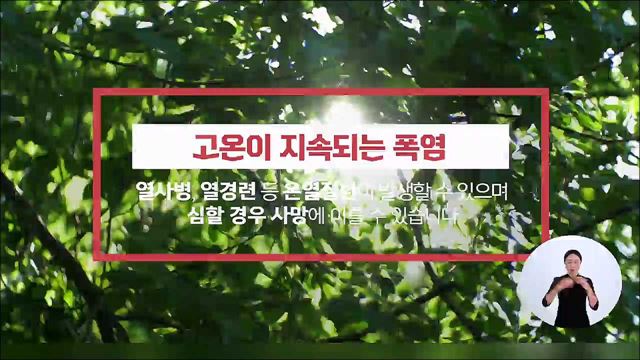 폭염 피해예방 캠페인 - 기상청