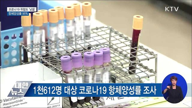 코로나19 항체양성률 95%···전국 위험도 '낮음'