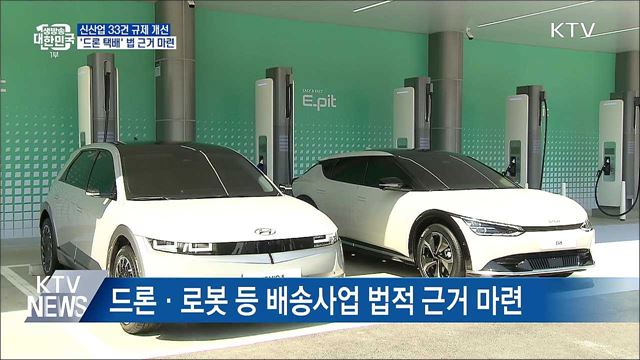 드론·전기차 등 신산업 분야 규제 33건 개선