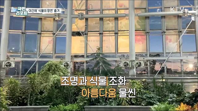 야간에 즐기는 '사계절 전시 온실' 
