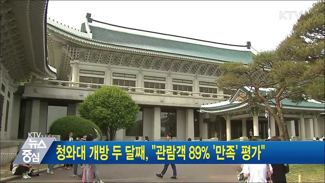 청와대 개방 두 달째, 관람객 89% '만족'