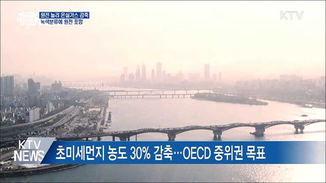 원전 늘려 온실가스 감축···녹색분류에 원전 포함