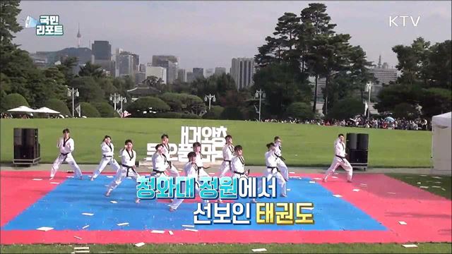 청와대에서 태권도 공연, 관람객 눈길 끌어