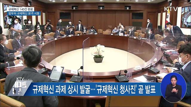 규제혁신 140건 완료···범부처 규제혁신 본격 시동