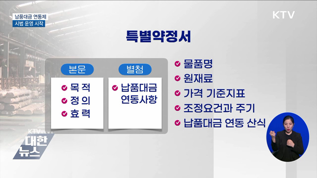 중소기업 부담 줄이는 납품대금 연동제 시범 운영