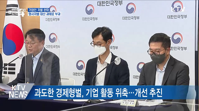 기업인 처벌 완화···형사처벌 대신 과태료 부과