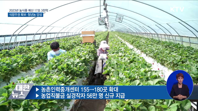 2023년 농식품 예산 17조 3천억···식량주권 확보·청년농 양성