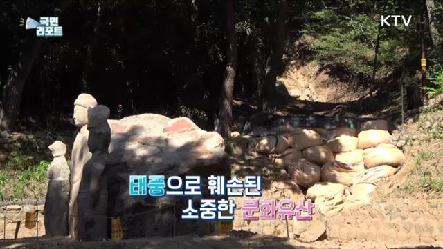 천년고도 경주, 태풍 피해 문화재 응급 복구