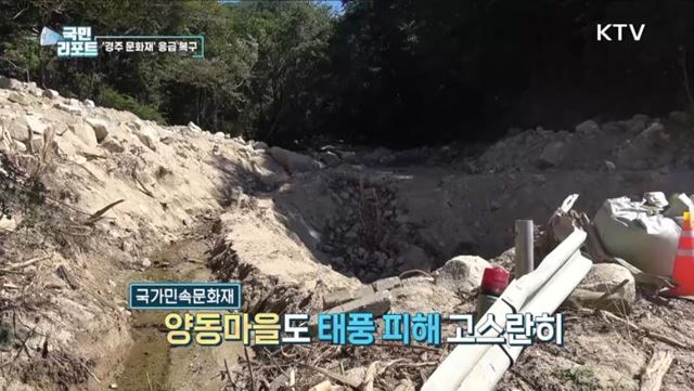 천년고도 경주, 태풍 피해 문화재 응급 복구  