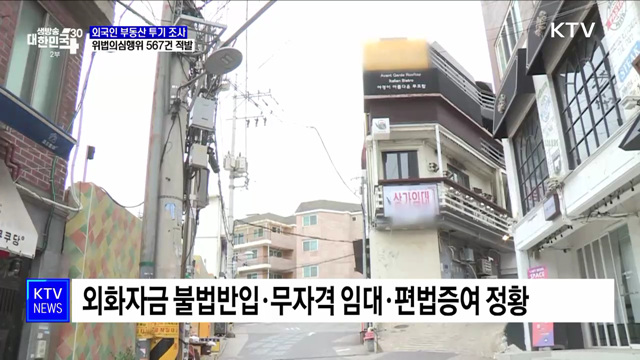 외국인 부동산 투기 조사···위법의심행위 567건 적발