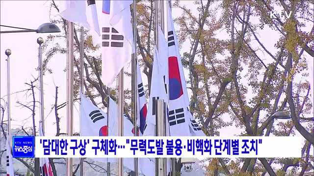 '담대한 구상' 구체화···"무력도발 불용·비핵화 단계별 조치"