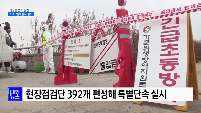가금농장 AI 발생 지속···소독·일제검사 강화