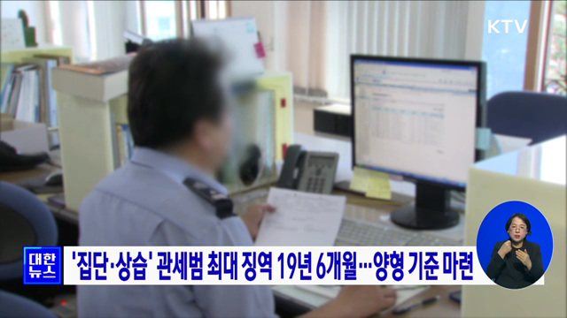 '집단·상습' 관세범 최대 징역 19년 6개월···양형 기준 마련