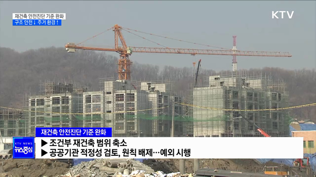 재건축 안전진단 기준 완화···주거환경 비중 ↑