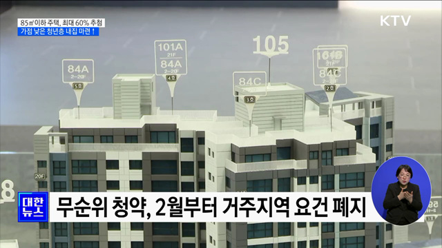 내년 4월부터 85㎡ 이하 청약 최대 60% 추첨제