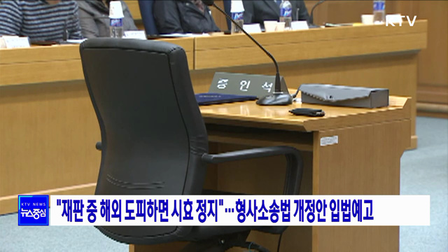 "재판 중 해외 도피하면 시효 정지"···형사소송법 개정안 입법예고