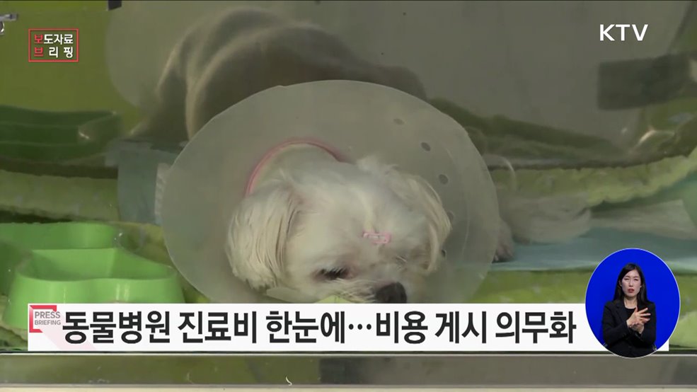 올해 1월 5일부터 동물병원은 주요 진료항목 진료비를 게시하고, 수술 등 중대진료 예상 비용을 사전 고지해야!