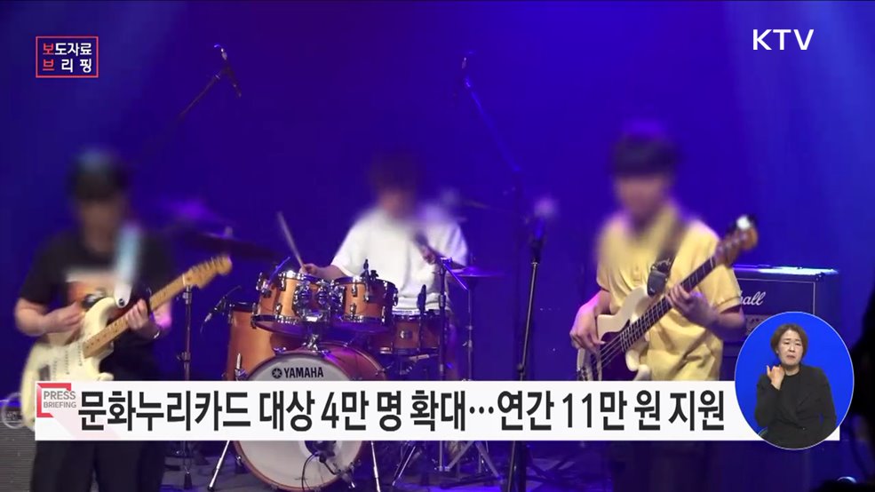 문화누리카드 대상 4만 명 확대···고령자·장애인 맞춤형 지원 강화