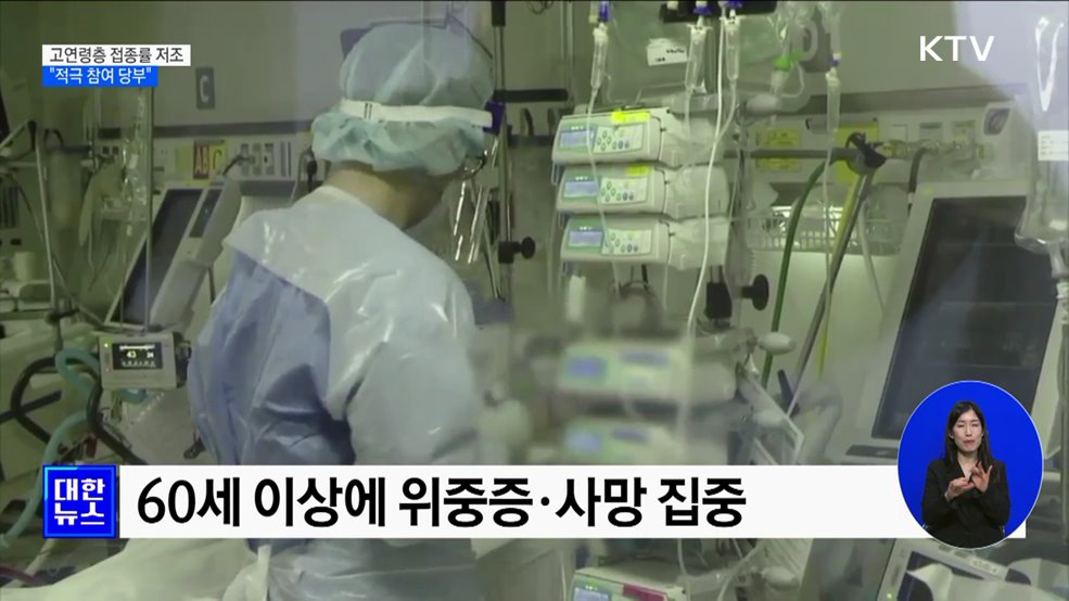 60세 이상 접종률 저조···"적극 참여 당부"