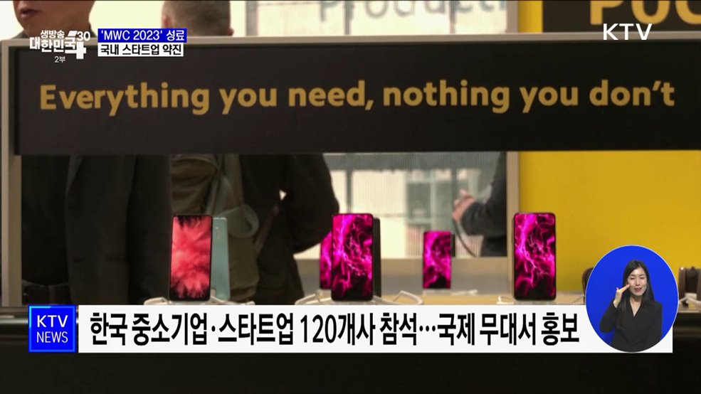 이동통신 박람회 'MWC 2023' 성료···국내 스타트업 등 120개사 참가