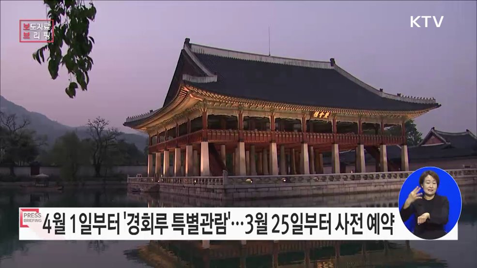 경회루 2층 누각에서 즐기는 경복궁 경치