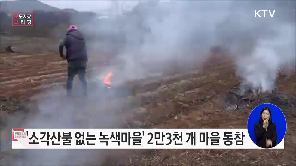 "소각산불 없는 녹색마을" 23,276개 마을 참여