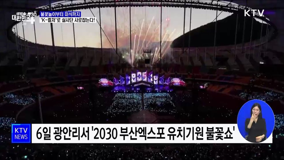 불꽃놀이부터 미식까지···다채로운 'K-컬처' 로 실사단 사로잡는다!