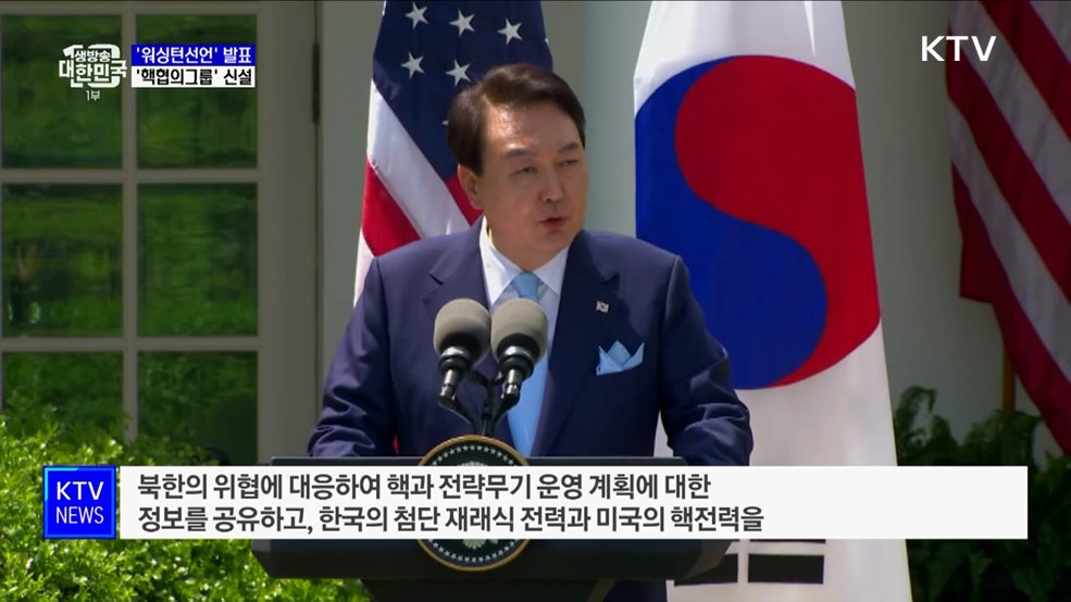 '워싱턴선언' 발표···'핵협의그룹' 신설