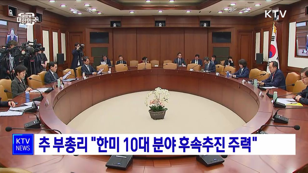 추 부총리 "한미 10대 분야 후속추진 주력"