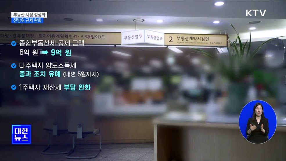 부동산 시장 정상화···전방위 규제 완화