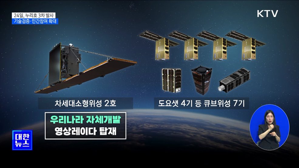 24일, 누리호 3차 발사···국산 기술 검증·민간 참여