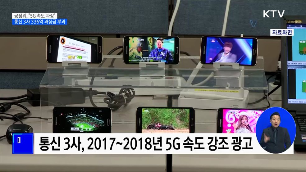 "5G 속도 과장됐다"···통신 3사 과징금 336억 원 부과