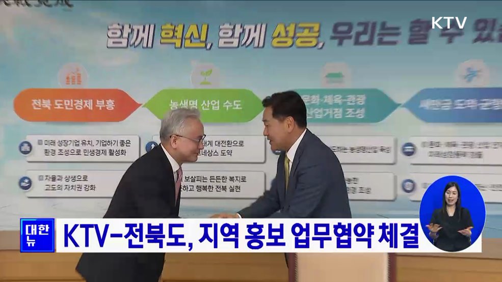 KTV-전북도, 지역 홍보 업무협약 체결