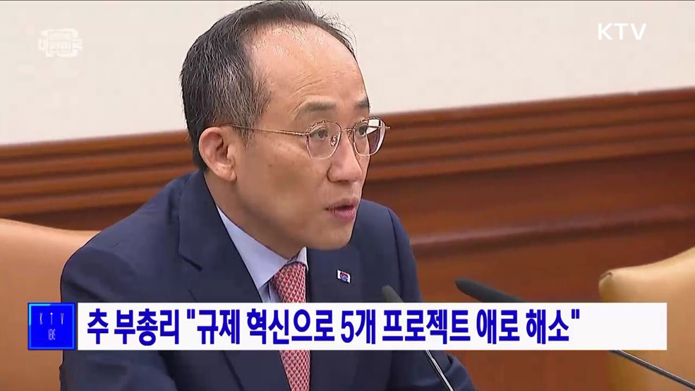 추 부총리 "규제 혁신으로 5개 프로젝트 애로 해소"