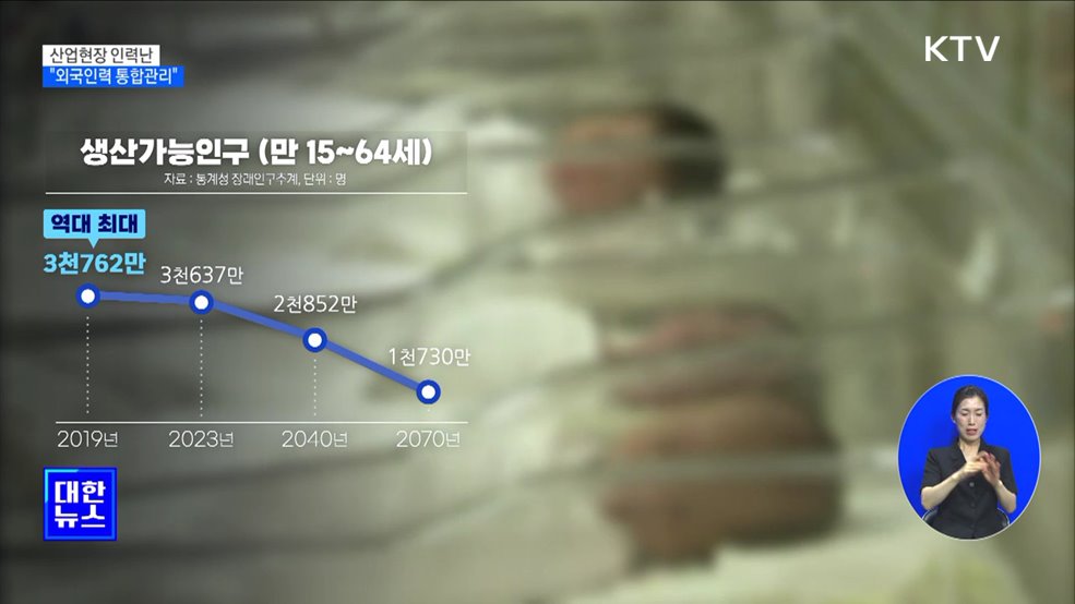 윤 대통령 "산업현장 인력난···외국인력 통합관리"