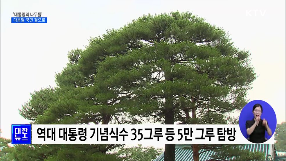 '대통령의 나무들' 국민 곁으로···다음 달 1일 시작