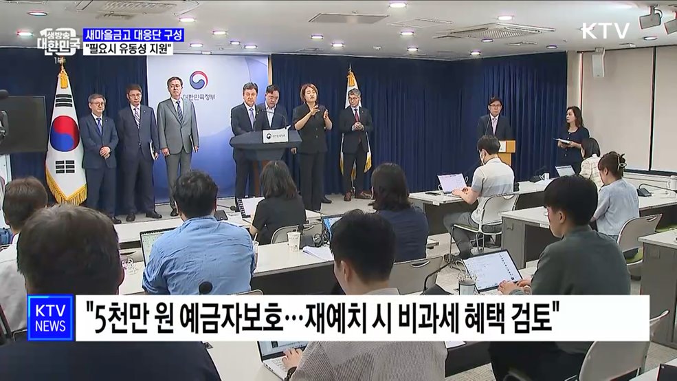 새마을금고 범정부 대응단 구성···"필요시 유동성 지원"