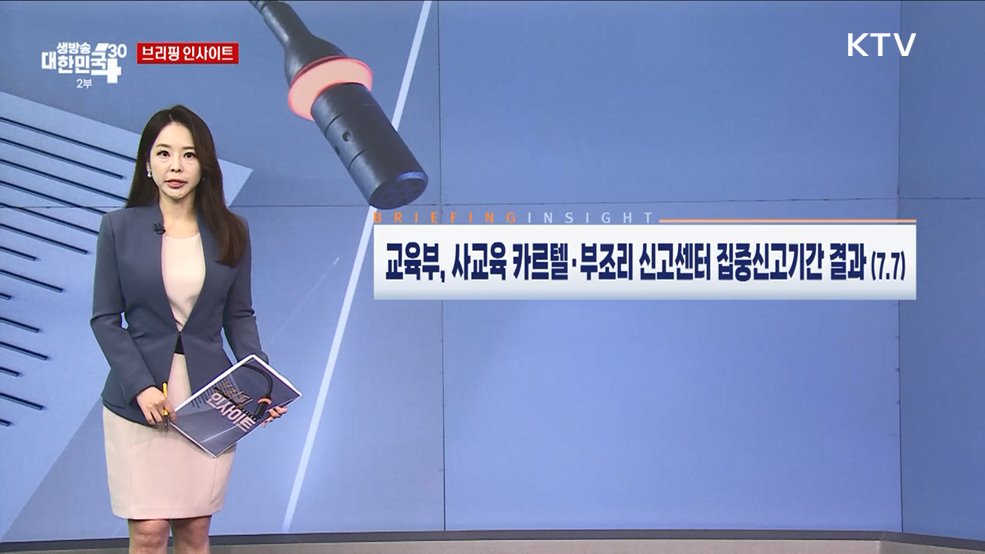 교육부, 사교육 카르텔·부조리 신고센터 집중신고기간 결과 [브리핑 인사이트]