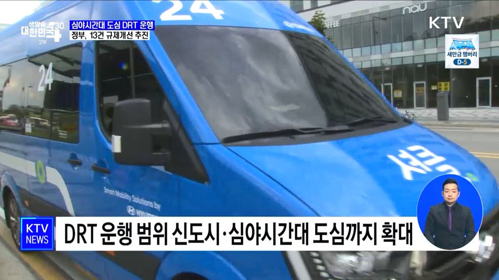 "심야시간대 도심·신도시도 DRT 운행"···규제 손질