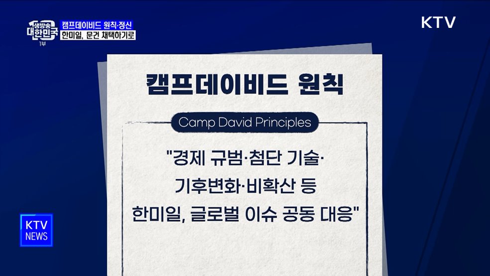 '캠프데이비드 원칙·정신' 채택 예정···"범지역 협력체로"