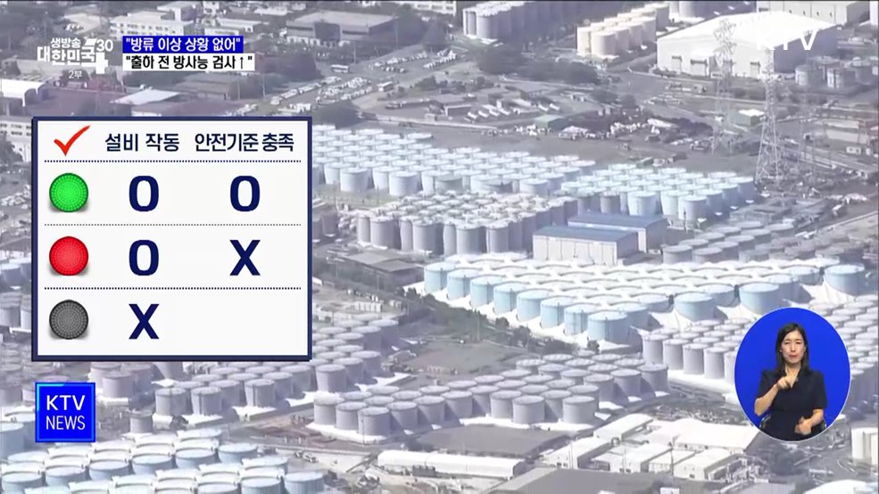 "오염수 방류 이상 상황 없어···출하 전 방사능 검사 확대"