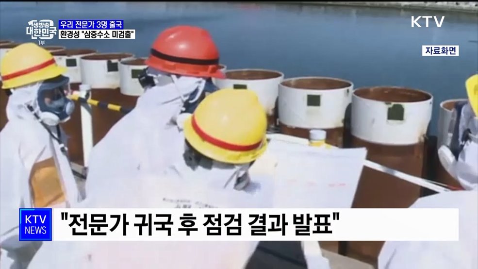 '오염수 방류 점검' 우리 전문가 3명 출국