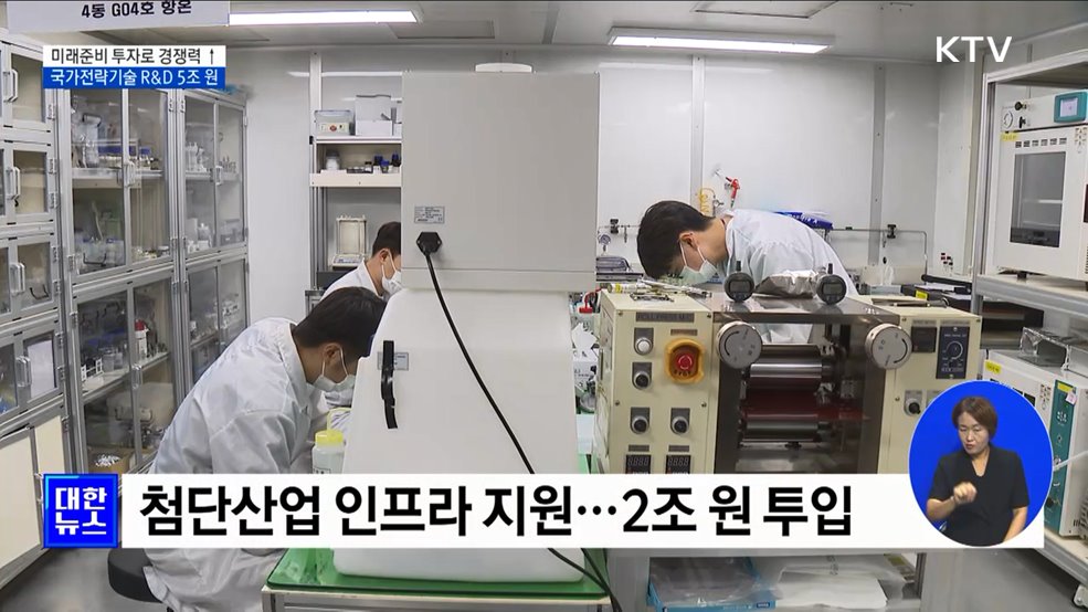 미래준비 투자로 성장동력···'국가전략기술 R&D' 5조 투자