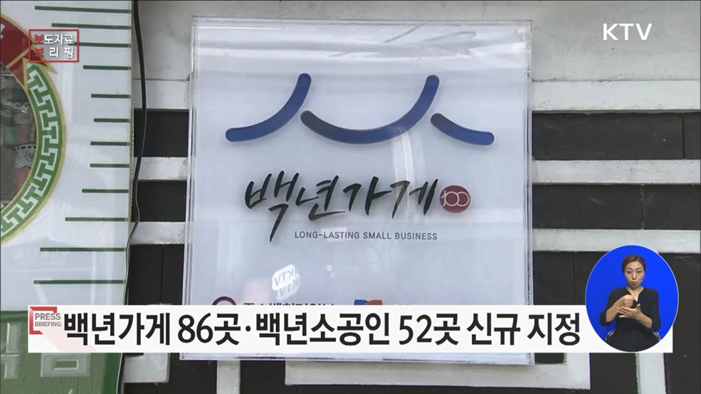 지역 대표하는 '맛'과 '장인정신' 백년가게·백년소공인 138개사 신규지정